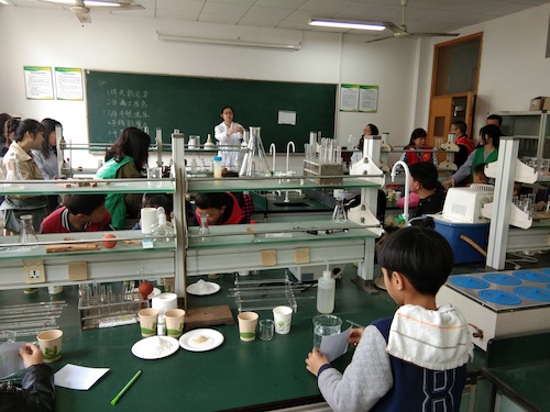 2019年4月13日 “绿之翼”环保协会 邂逅春日实验室之旅 带小朋友做实验  (1)